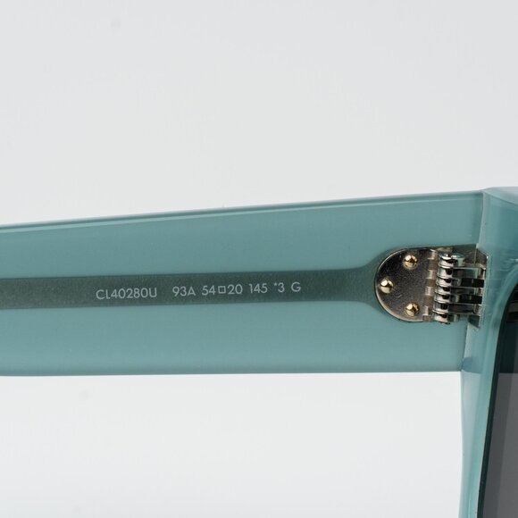 Celine  3 DOTS Women Sunglasses Light Green Grey Square CL40280U 93A BRAND NEW - Picture 8 of 9